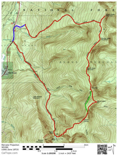 Map of the Carter Notch Loop