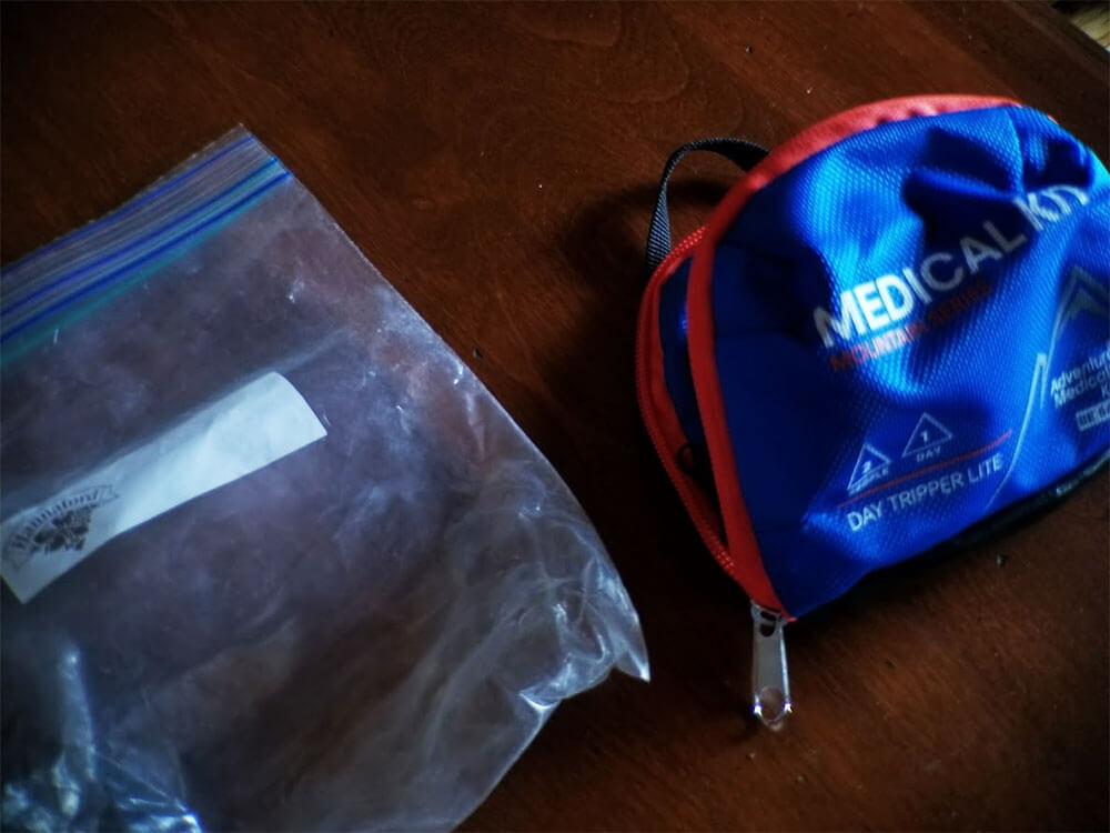 Medkit and Ziploc Bag